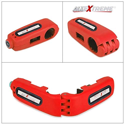 Image of Allextreme EXBAL1R Anti Theft Motorcycle Grip Throttle Brake Handlebar Lock (Multicolor)