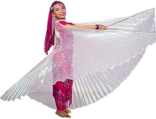 Tanzbekleidung & Accessories Isis Wings Velo de alas para niños, danza del vientre, disfraz de danza del vientre, carnaval, samba, color blanco