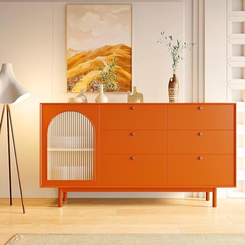 Image of Orange Solid Peel & Stick Vinyl Contact Paper - Self Adhesive Removable Wallpaper for Kitchen Cabinet, Furniture, Countertop - Waterproof 2 x 20 Feet