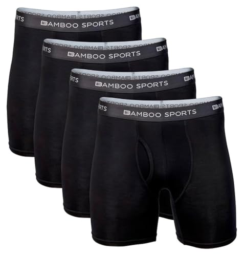 Mens 4 inch Bamboo Rayon Boxer Briefs
