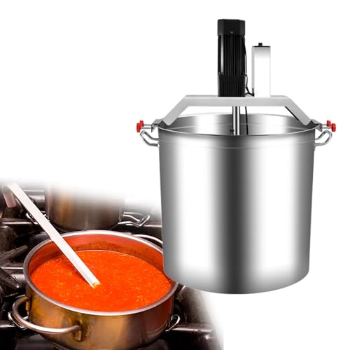 GESAIDES Batidora de Alimentos Automática Comercial, Batidora de Calor Comercial, Máquina para Freír, Condimentar y Remover Salsas, Batidora de Alimentos Eléctrica de Acero Inoxidable.,40L