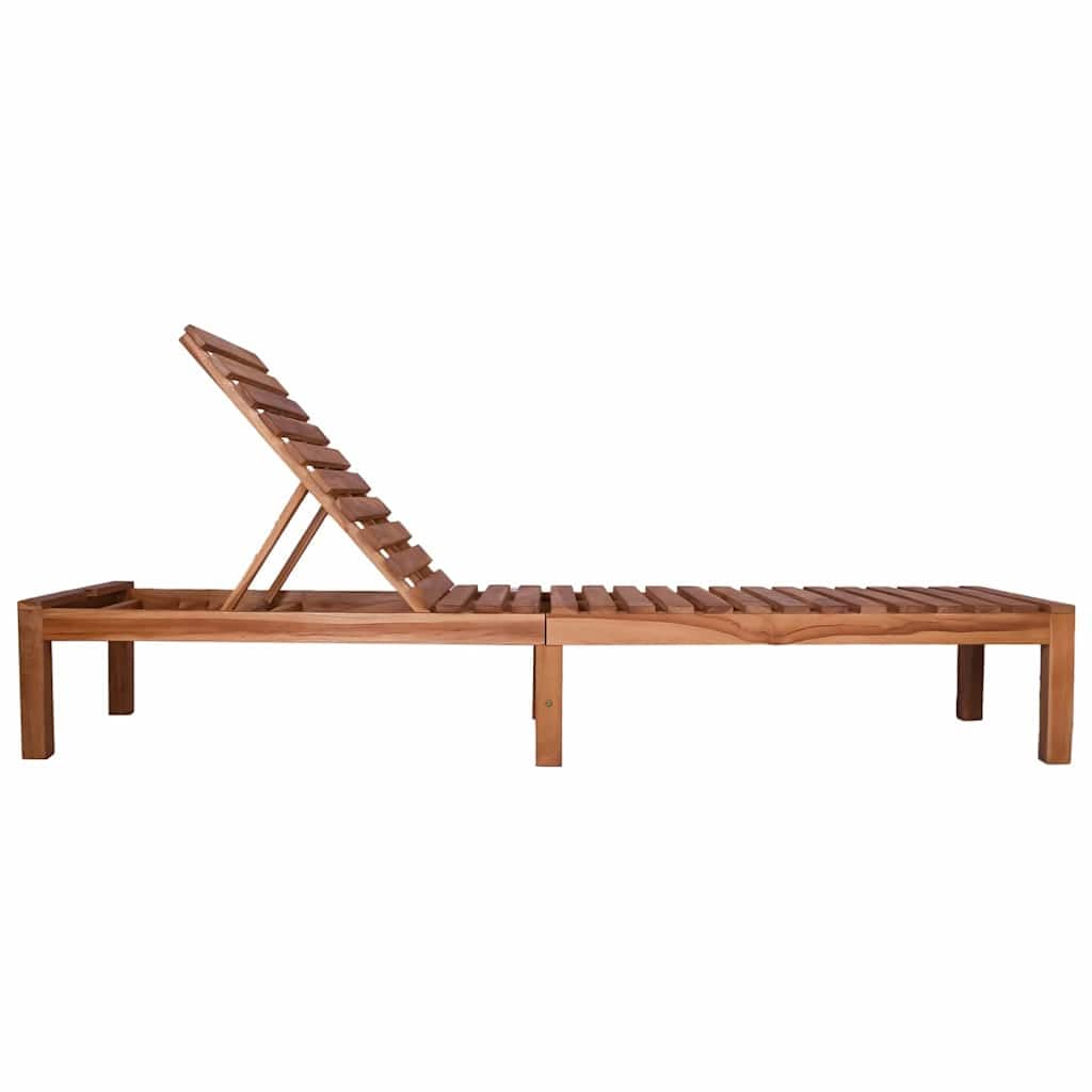 vidaXL Lettino Prendisole in Legno Massello di Teak