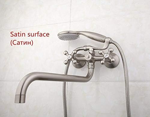 Robinet de douche long de 36 cm résistant à la rouille pour cabine étroite