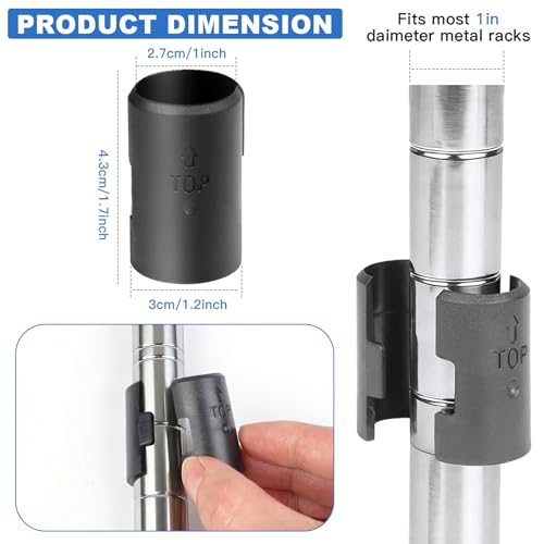 Image of 60PCS Wire Shelf Clips, Wire Rack Lock Clip for 1 inch Post, 30 Pairs of Plastic Shelf Clips for Metal Shelving Sleeves System Replacements, for All Kinds of Shelving, Split Sleeve Lock Metal Shelf