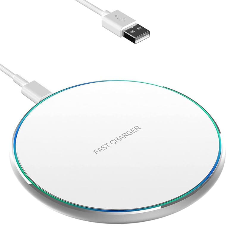 Image of Talabat Magnetic Ring Wireless Charger | 15W Fast Charging Circular Pad | Compatible with iPhone 13 /13 Pro /13 Mini /13 ProMax /12 /11, Samsang Galaxy S21 /S20 /Note 10 /Edge Note 20Ultra /S10, Airdods Pro