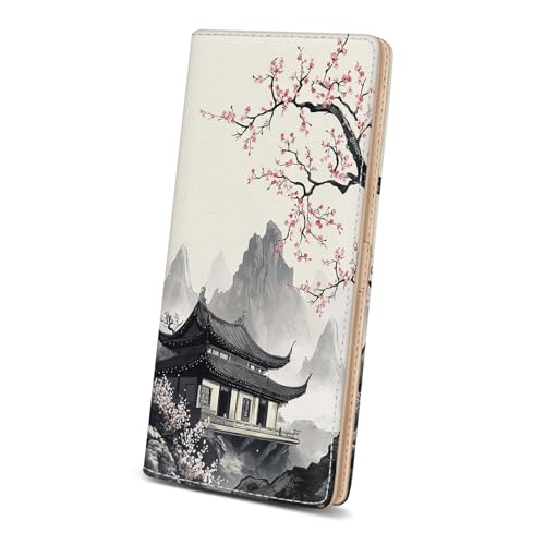 Image of Immaturus Womens Wallet, Flower Slim Thin RFID Blocking Credit Card Wallets, Tower Long Bifold PU Leather Card Holder Organizer, Cute Cash Clutch Billfold with Zipper Coin Pocket Ladies Girls Gift