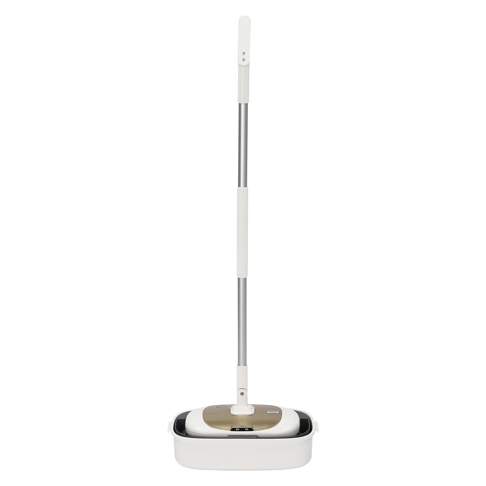 Mopa eléctrica de 40 W con cubo de limpieza de 5 litros, con batería con 3 pilas de litio de 2000 mAh, inalámbricas, 150 rpm, para azulejos, suelos de madera, laminados (dorado)