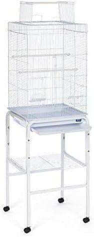 Maykoosh Country Cottage Bird Cage Stand with Unique Design, Sturdy Metal Frame, Decorative Accents, and Secure Platform for Displaying Bird Cages