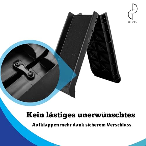 DIVID® Hunderampe Klappbar, Hundetreppe, Hundeautorampe, kofferraumrampe für Hunde und Katzen, bis zu 90 Kg Belastbarkeit, rutschfest und Stabil, Einstiegshilfe, Auto