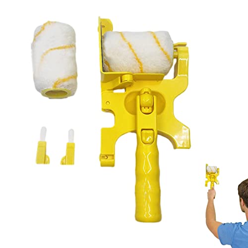 Richolyn Rouleau de Bordure de Peinture - Bordure de Peinture Clean Edge - Kit combiné de Brosse à Peinture à Main avec Rouleau de Rechange supplémentaire, Brosse pour Plafond Mural