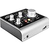 Audient 18-90008 iD4 USB met microfoonvoorversterker (2 In/2 Out, 48 Volt Phantom Power, Monitor Mix & Panning, 6, 3 mm Jack Output, AD/DA Converter), Zwart/Zilver