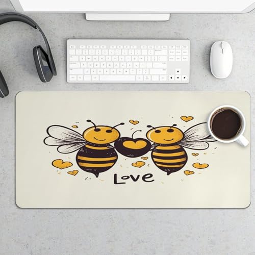 Estera para escritorio Bee Love Honey de caucho 60x30 cm miniatura 5