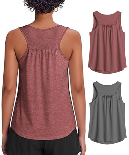 Débardeur femme fitness en tissu fluide et dos ventilé en maille