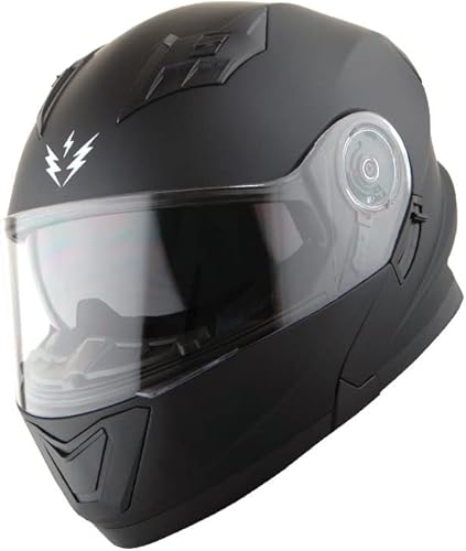 Miniatura 2 de 1Storm Nuevo Casco Modular de Cara Completa para Motocicleta con Doble Visera y Protector Solar Negro Mate