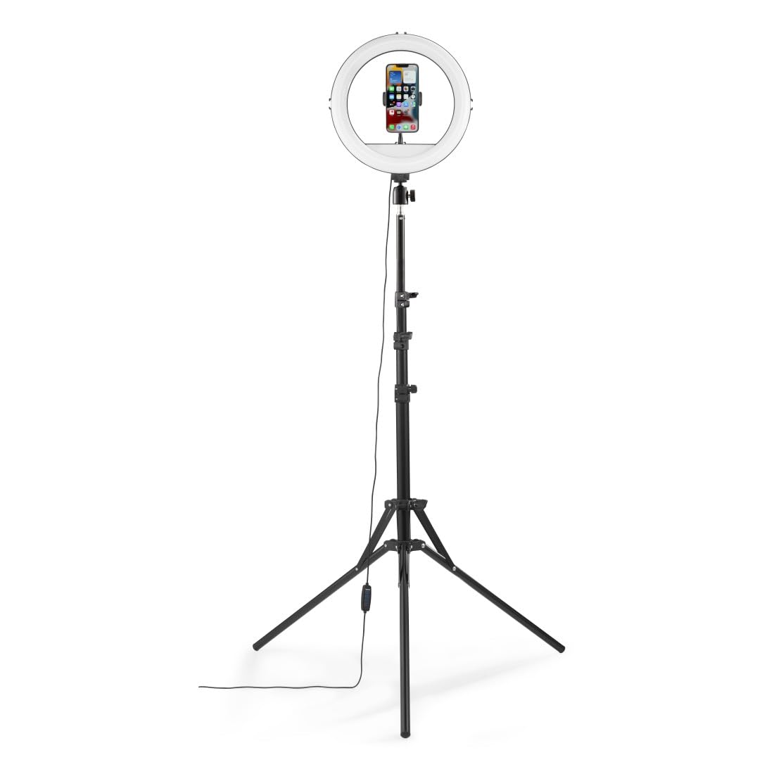 LED-Ringleuchte Spotlight Steady 120 III, Ringlicht-Stativ für Handy, 12"
