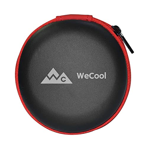 WeCool Multi-Purpose Carry Pouch or Carry Case for Carrying Earphones Headset, Pen Drives, SD Cards, with Anti Fall Mesh Inside Case (Black and Red)