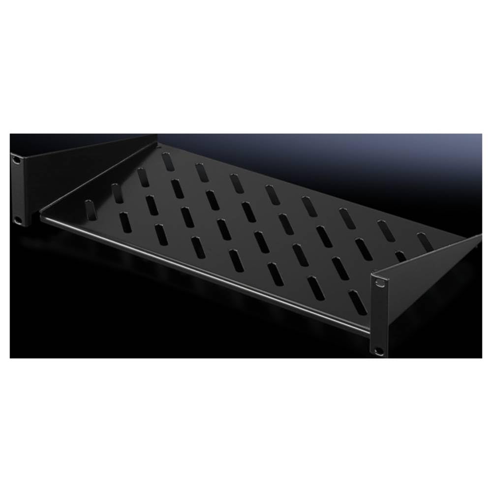 Rittal DK 5501.615 Rack Shelf Geräteboden 2HE Festeinbau T250 mm – Rack Zubehör (Rack Shelf, Black, Steel, 25 kg, 48.3 cm (19), 2U)