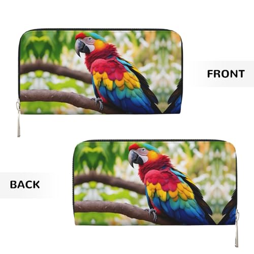Fantastic Parrot Feather 1 Print Womens Wallet, Ladies Credit Card Holder, Phone Wallet Purses, Long Clutch Hand Bag3