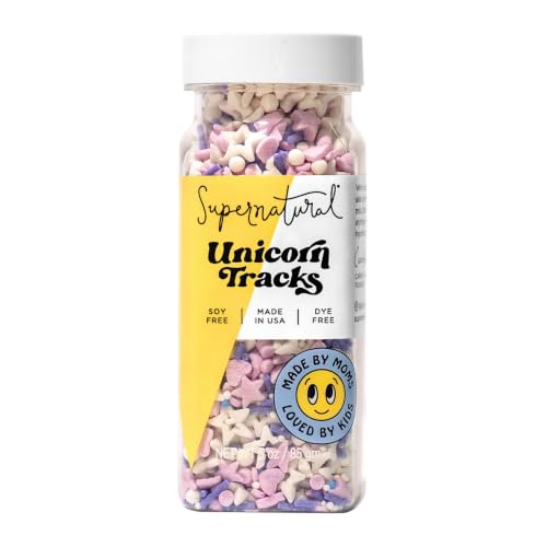 Image of Supernatural Unicorn Tracks Sprinkles, Dye-Free Vegan Confetti Mix, 3oz