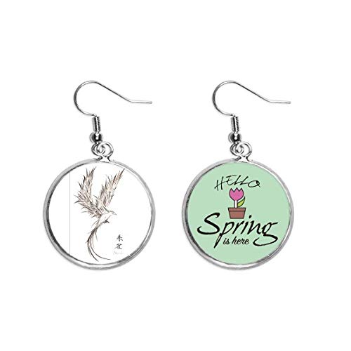 Camachuelo de dibujo pintura colgante decorativo pendientes primavera