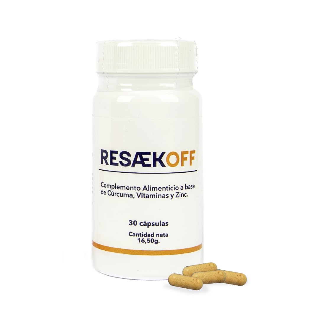 Resaekoff® de Haglaia | Suplemento con Cúrcuma, Zinc y Vitaminas B | Reduce los Efectos Secundarios provocados por el consumo de Alcohol | Antioxidante y Detox para el Hígado