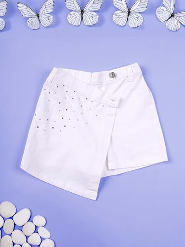 Image of KiddoPanti Girls Denim Over Lap Shorts