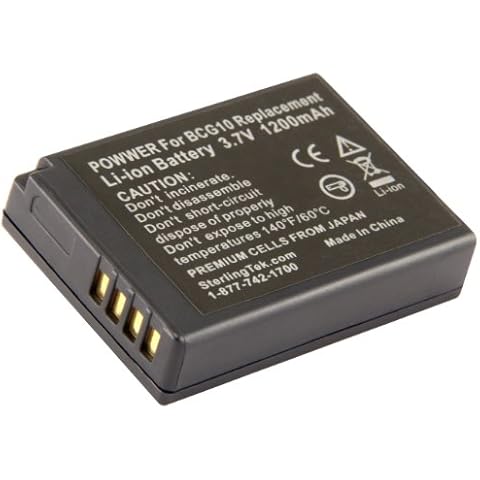 STK DMW-BCG10PP Battery for Panasonic Lumix DMC-ZS19, DMC-ZS20, DMC-ZS25, DMC-ZS8, DMC-ZS7, DMC-ZS3, DMC-ZS10, DMC-ZS5, DMC-ZS15, DMC-ZS1, DMC-ZS6, DMC-TZ30, DMC-ZR1 DMC-TZ10 DMC-TZ7 DMC-ZR3, DMC-TZ25 Cover