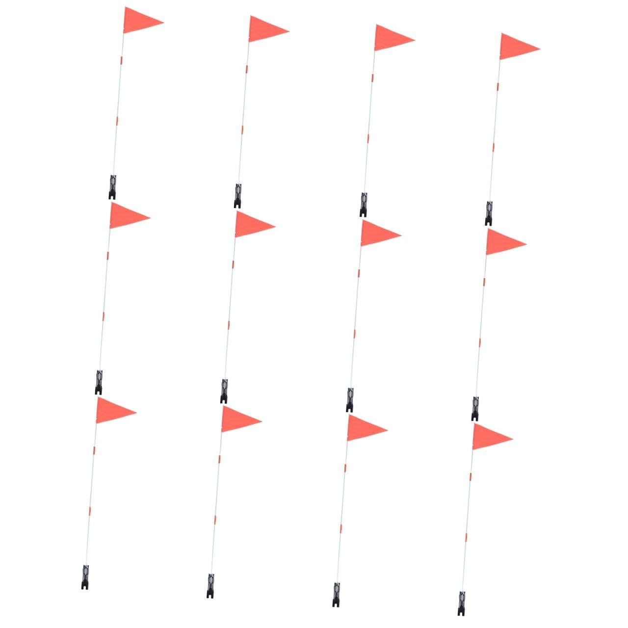 Happyyami 12 Zestawów Flaga Tylna Uchwyt Szklany Rower + Widoczność Rowerów Flaga Bezpieczeństwa Rowerowa Flaga Bezpieczeństwa Flaga Rowerowa Żelazko Akcesoria Rowerowe Rowerów Ogon