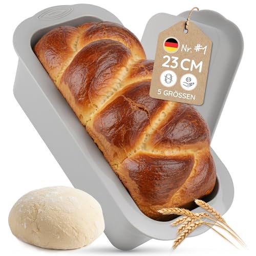 Backefix Brotbackform Silikon 23 cm – Rechteckige Kastenform, auch als Kuchenform 1400ml für Brot und Kuchen, extra Wandstärke gegen Ausbeulen (antihaftend, flexibel, PFAS-, BPA-frei)