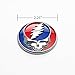 The Stealie 2.0 Car Badge Emblem in Red and Blue