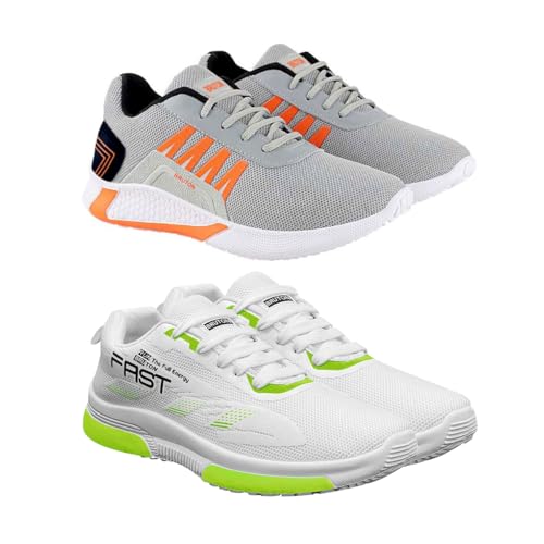 Image of BRUTON Men's Running Shoes Sport Shoes - Pack of 2