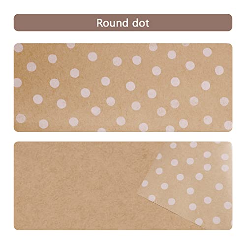 HBell Birthday Wrapping Paper Roll,43cm x 15m Dots Gift Wrapping Paper,Brown Kraft paper Roll,Perfect for Gift Wrap,Birthday,Party,Holiday,Baby Shower (Dots) - Image 3