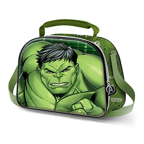 Sac à goûter 3D Marvel Hulk vert avec face thermoformée en relief