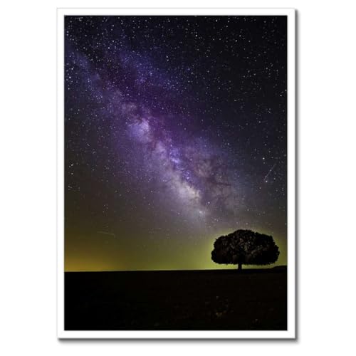 Poster encadré Nuit étoilée 50x70 cm | Décoration murale premium Belle vue