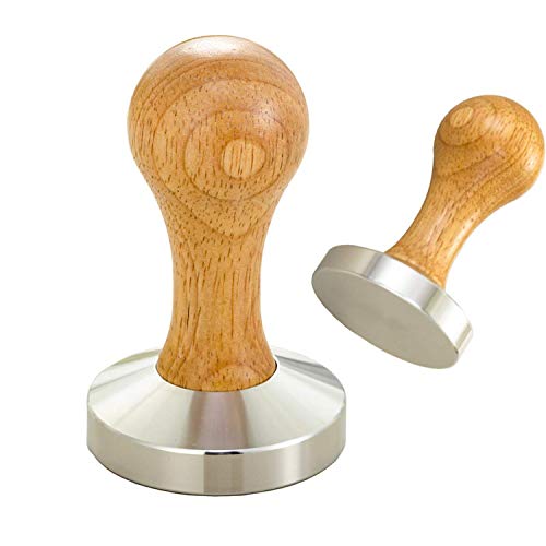 Pressino Per Caffè 51 Mm Con Meccanismo A Molla – Tamper Professionale Barista Con Manico In Legno, Tappetino In Silicone, Pressatura Uniforme E Costante