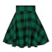 G-F27 Lime Green Pleated Plaid High Leg A Line Flared Bell Bottom Tie Knot Bandage Boot Cut Casual Skorts for Women Mini Petite Skirts Women 2025 Soft Comfy Clothing Fashion VJ L