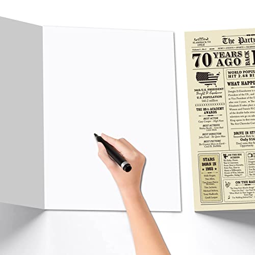 Ogeby Funny 70Th Birthday Gifts For Women Men, Jumbo 70Th Birthday Card For Dad Mom Grandma, Gifts For 70 Year Old Woman, Vintage Back In 1953 Birthday Cards Gifts #TOP5