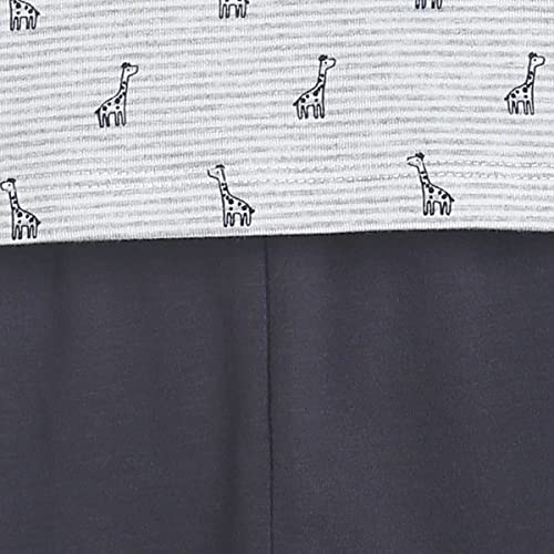 Image of miniklub Girls Grey & Black Printed Top With Leggings