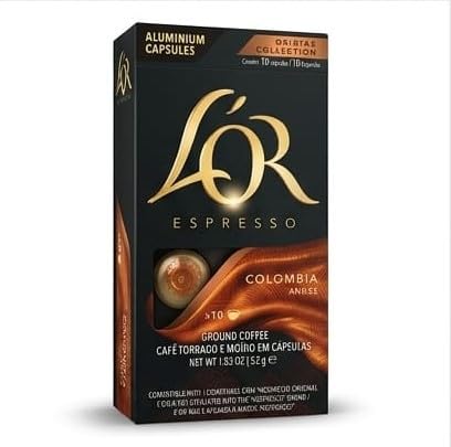 L'OR Espresso Colombia Ground Coffee Capsules, By febora, 10 Capsules, 52g | Aluminium Capsules, Nespresso Compatible, Single Origin, Intense Aroma, Origins Collection-picture-25
