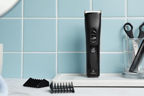 Andis 560547 Envision Cordless High-Speed Hair Clipper, 21-Piece Kit, Adjustable Blade, 1.5” LED Digital Display Screen, Black - image 7