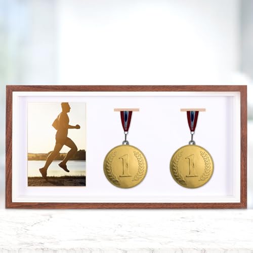 Marco para premios de maratón Toddmomy de acrílico negro con cubierta transparente rectangular 5
