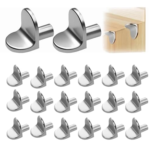 20pcs 5mm L-Shaped Solid Alloy Shelf Pins Shelf Support Pegs Cupboard Shelf Pegs Cupboard Shelf Supports Kitchen Shelf Pegs Shelf Pins & Shelf Brackets & Supports. For Cabinets Bookshelves Etc.