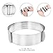 Oranlife Cake Leveler Slicer, Adjustable Round Cake Rings, Cake cutter, 7 Layer Stainless Steel Cake Slicing Accessories, 9.8-12.2 inch