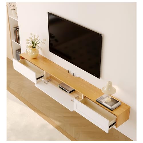 Meuble de rangement TV flottant en bois noble et design durable
