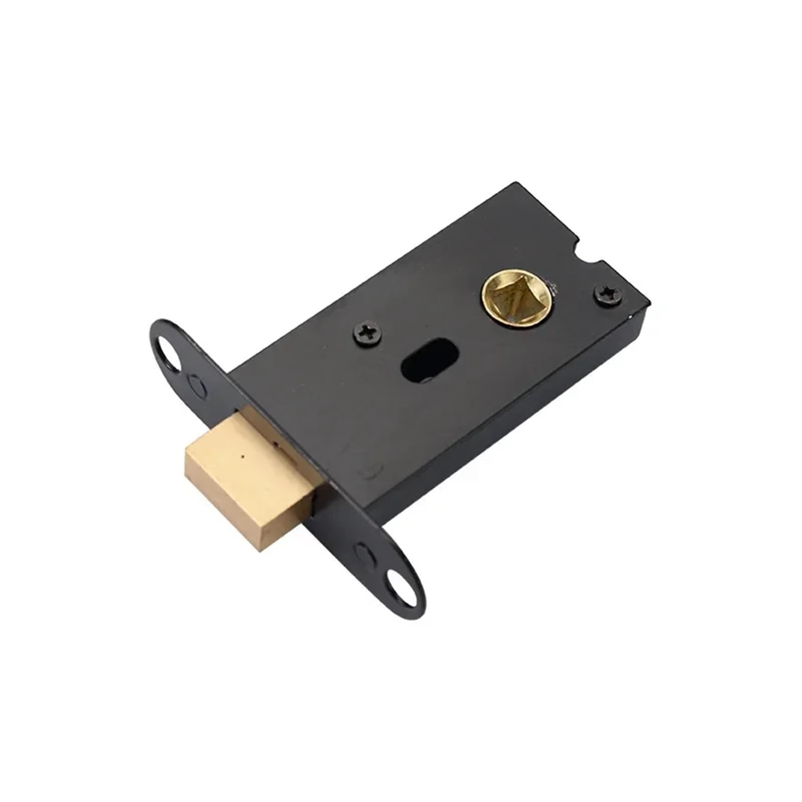 Sxolcoufoh D-Aluminum Tongue Stainless Steel Door Lock Pull Ring Square Tongue Partition Wooden Concealed 1Pcs(D-Aluminum Tongue)