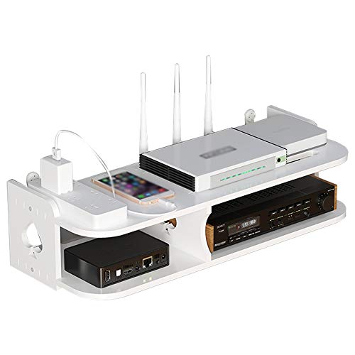 Verlängern Sie Das An Der Wand Montierte Set-Top-Box-Regal，Schwimmendes Regal Für 2-Tier-TV-Komponenten，Geeignet Für Das An Der Wand Montierte