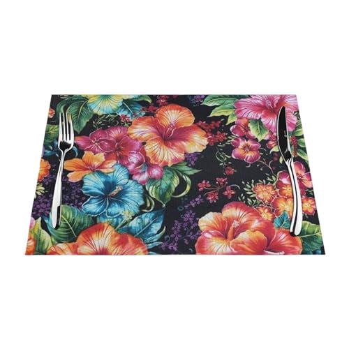 Sets de table antidérapants en vinyle lavable pour table de cuisine