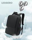 Foto di Besttravel Zaino Porta PC,Zaino PC Portatili con Anello antifurto, per Computer da 15.6 Pollici Notebook, Impermeabile da Uomo per Scuola,Lavoro o Viaggio-Nero