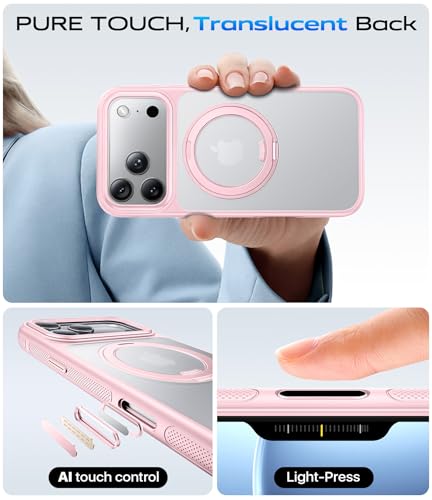 Image of iPhone 17 Pro Max Case with Stand for Women, Strong Magnetic for iPhone 17