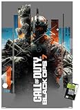Call of Duty: Black Ops 7 (2025) - Split Reality Gray Wall Poster with Pushpins, 34L" x 22.4W", Premium Poster & Push Pin Bundle